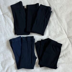 Set of 7 Black and Navy Leggings